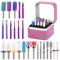 25-Piece Nail Drill Bit Set with Storage Box