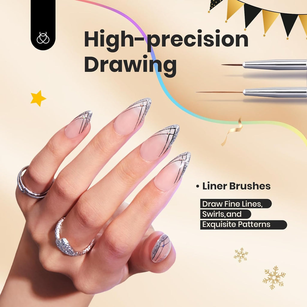 6-Piece Nail Art & Detail Brush Set