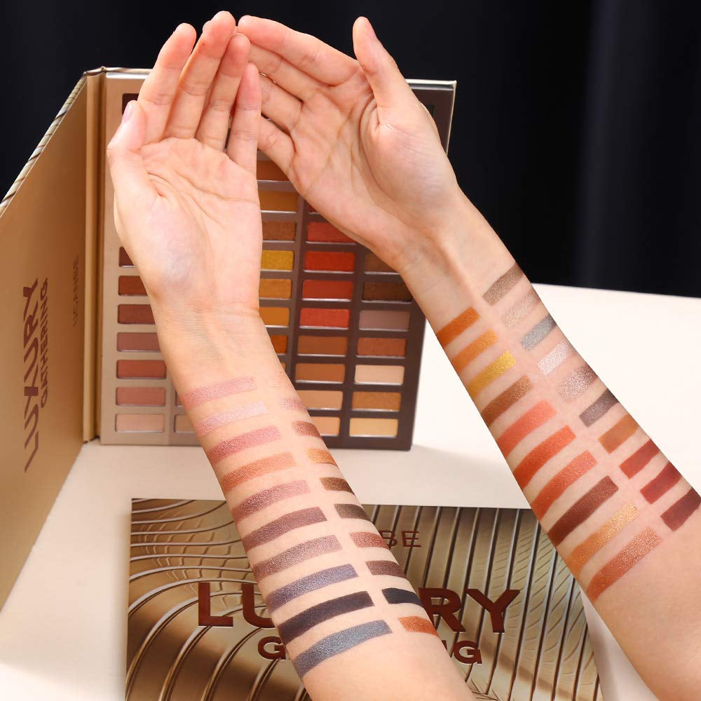 60-Color Neutral Eyeshadow Palette – Matte, Satin, Pearl & Metallic Finishes