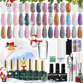 12-Color Gel Nail Polish Kit with UV/LED Lamp