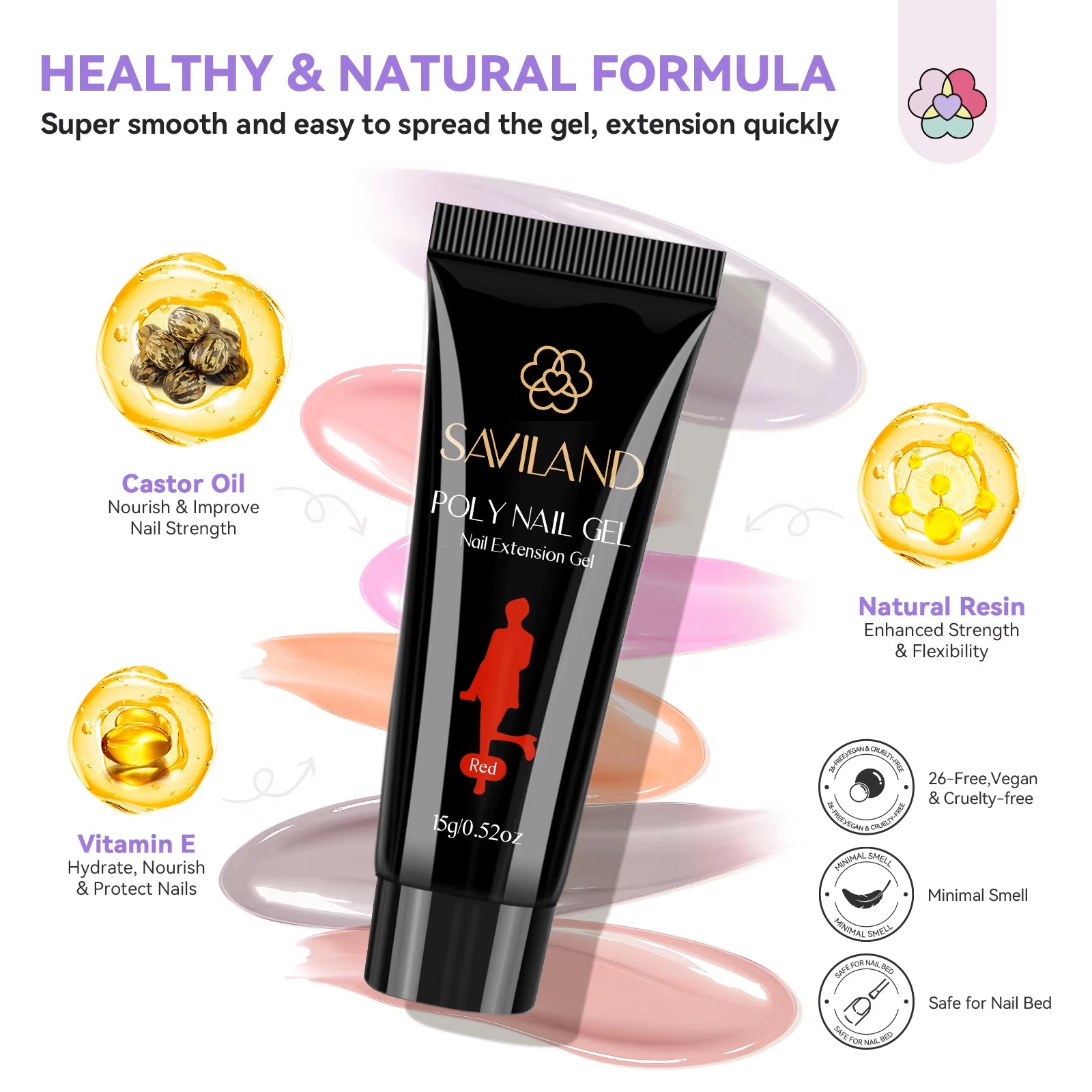 36-Color Poly Gel Nail Extension Kit with UV/LED Lamp