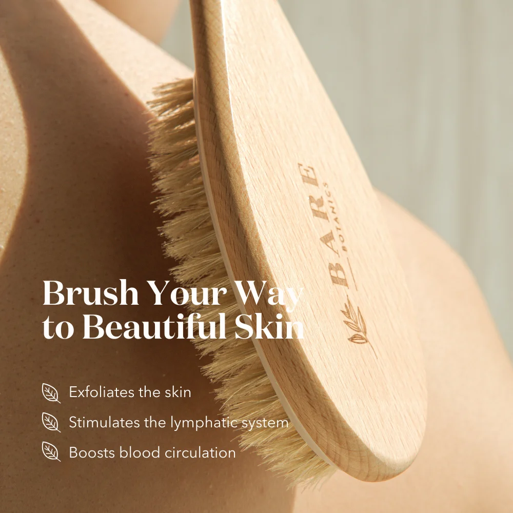 Extra-Long Handle Dry Body Brush – Back Exfoliating Brush