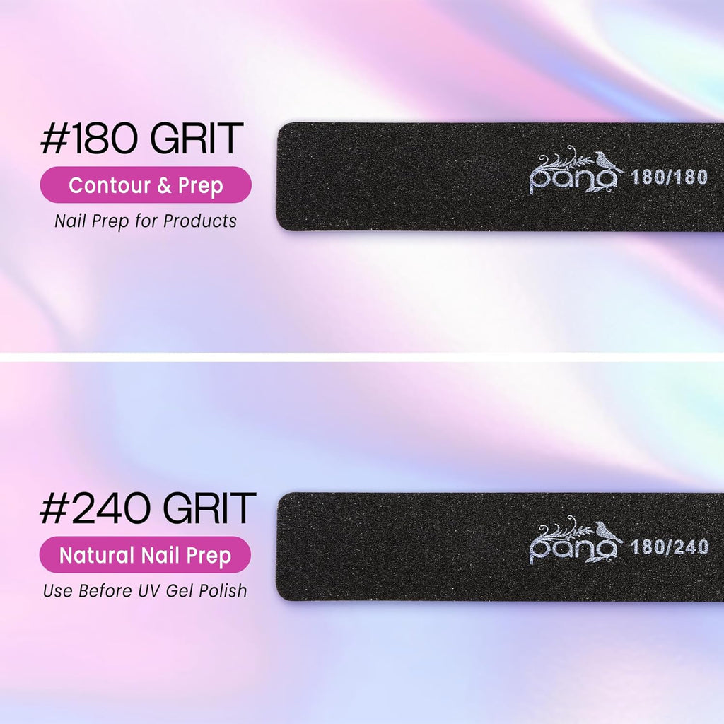 10Pcs - Double-Sided Nail File  (Grit 80/80)