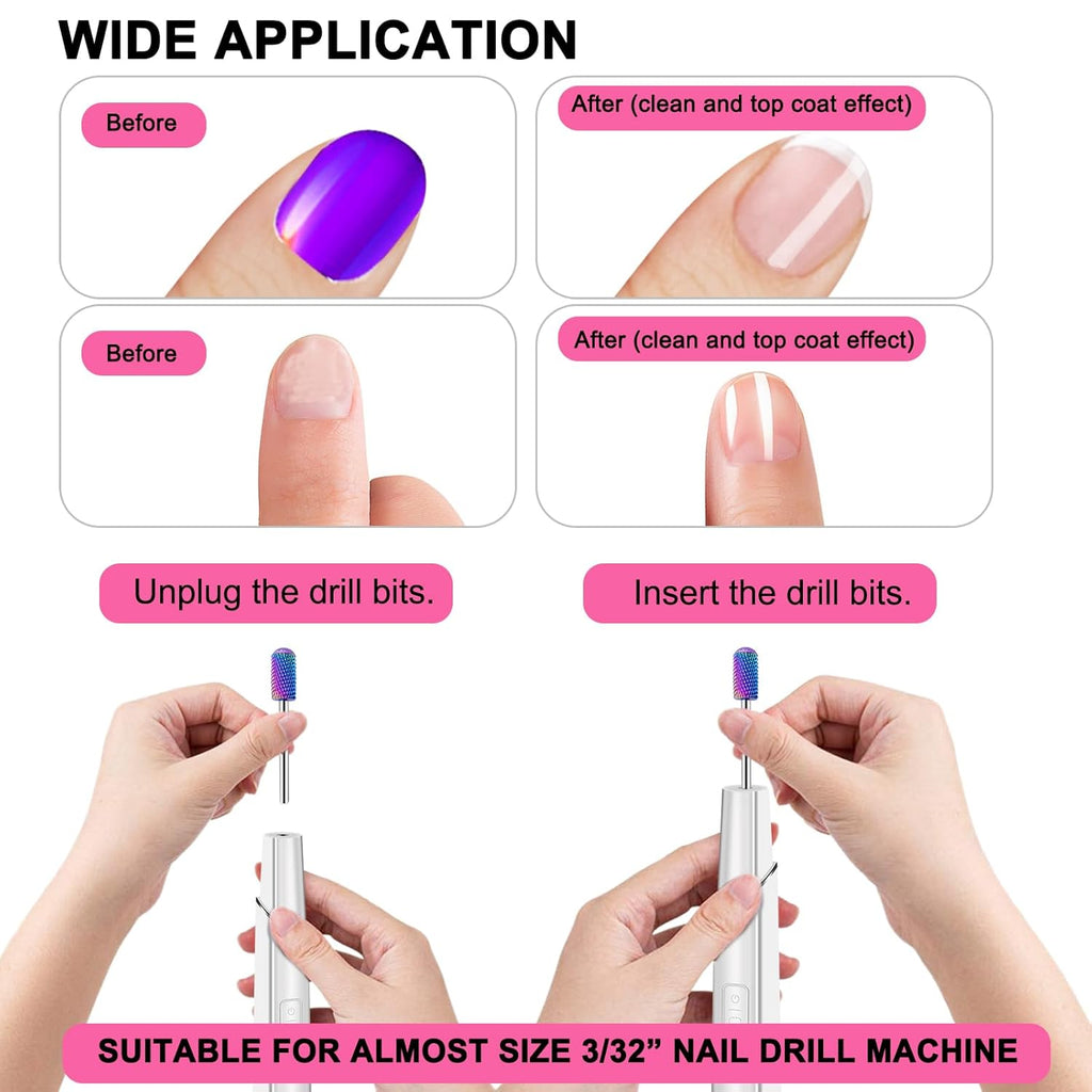 25-Piece Nail Drill Bit Set with Storage Box