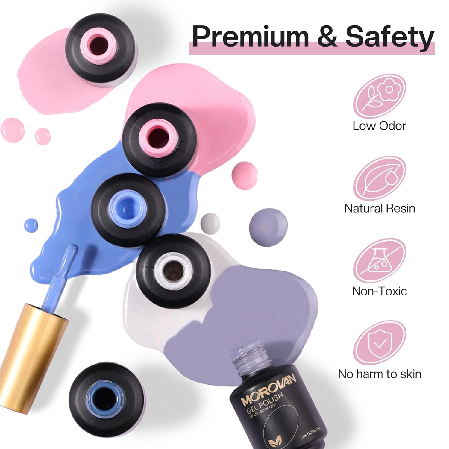 12-Color Gel Nail Polish Kit with UV/LED Lamp